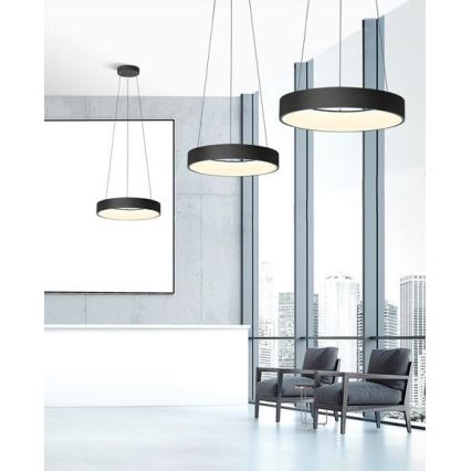 Azzardo AZ3449 - Himmennettävä LED-kattokruunu narussa SOVANA LED/80W/230V + kauko-ohjaus