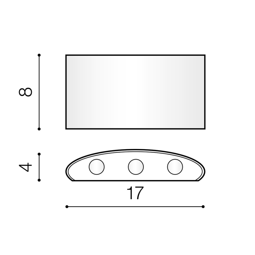 Azzardo AZ3484 - LED-ulkoseinävalaisin GINNA 6xLED/1W/230V IP54