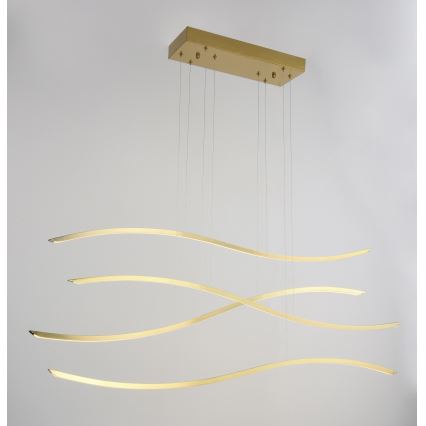 Azzardo AZ4058 - LED Himmennettävä kattokruunu johdossa WAVES LED/70W/230V kulta