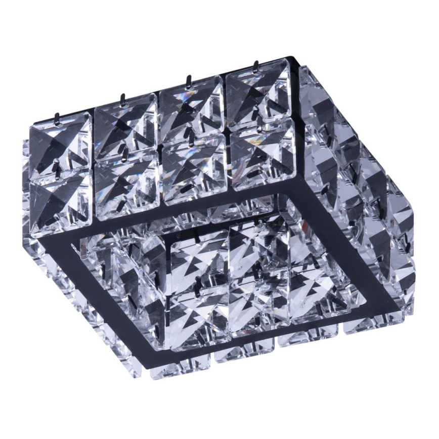 Azzardo AZ4414 - Upotettu valo ESTER 1xGU10/50W/230V neliö musta