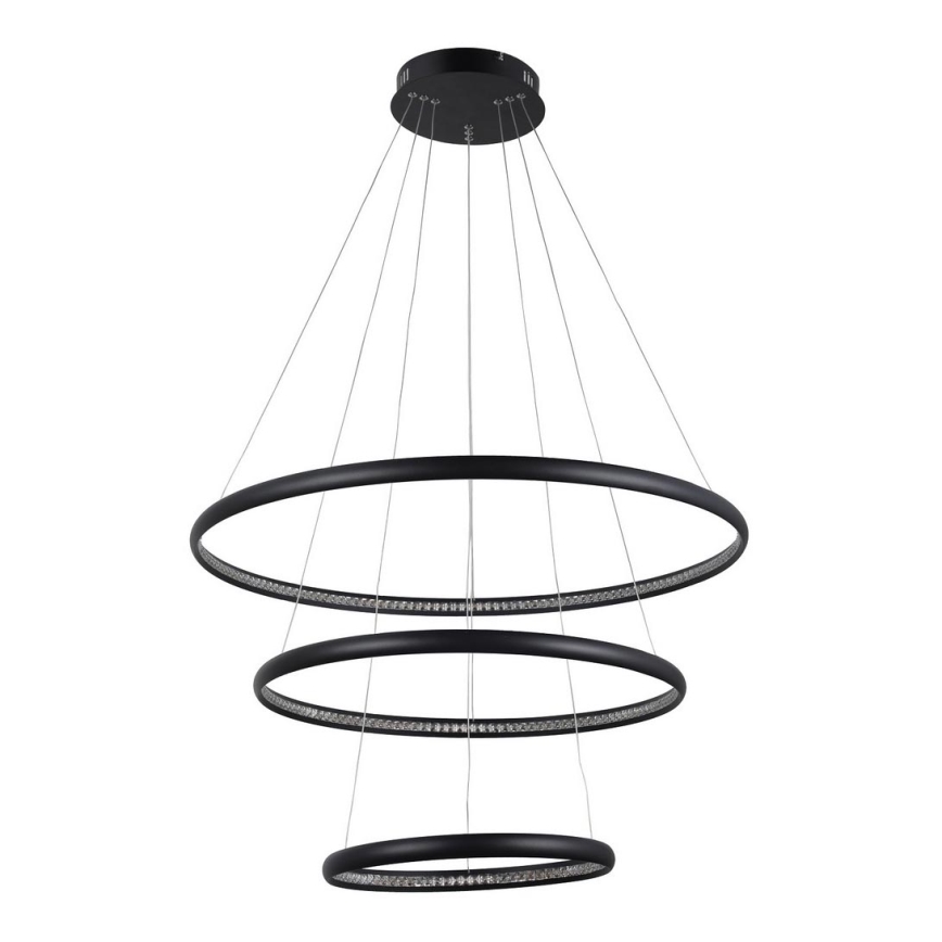 Azzardo AZ4428 - LED-kattokruunu narussa BRIGHTON LED/55W/230V musta
