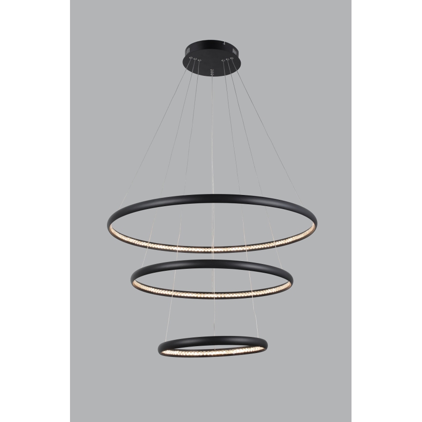 Azzardo AZ4428 - LED-kattokruunu narussa BRIGHTON LED/55W/230V musta
