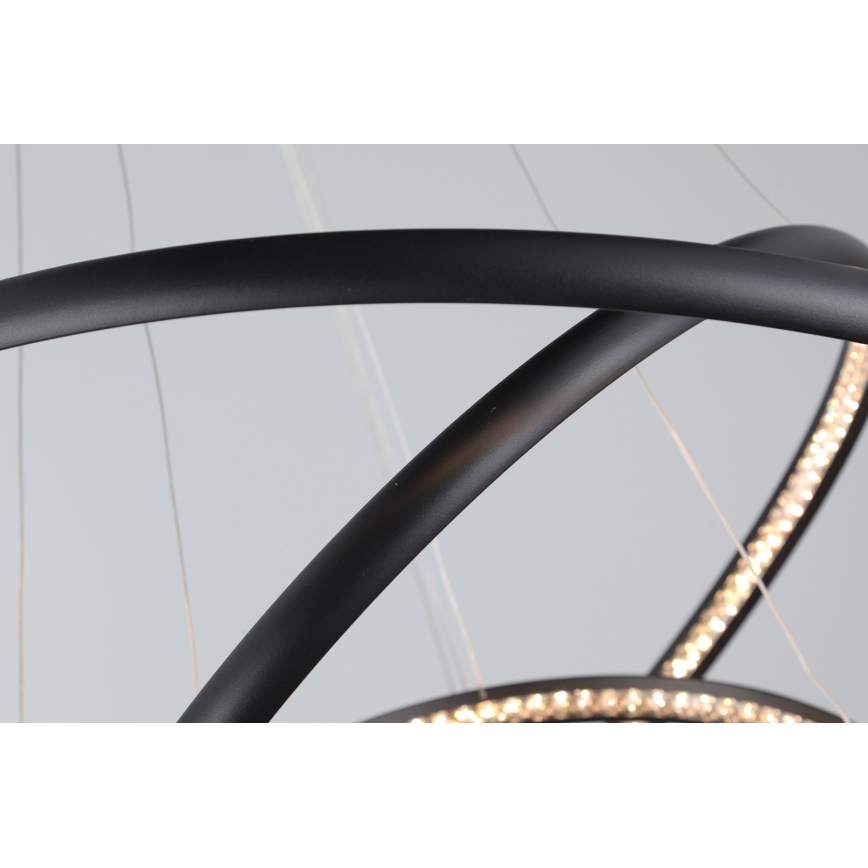 Azzardo AZ4428 - LED-kattokruunu narussa BRIGHTON LED/55W/230V musta