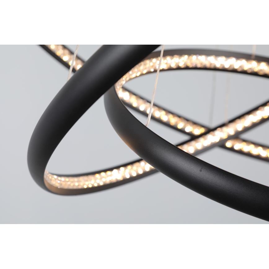 Azzardo AZ4428 - LED-kattokruunu narussa BRIGHTON LED/55W/230V musta