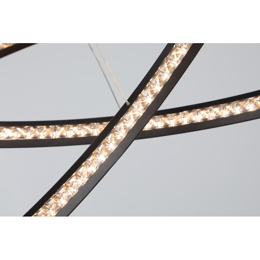 Azzardo AZ4428 - LED-kattokruunu narussa BRIGHTON LED/55W/230V musta