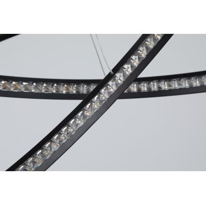 Azzardo AZ4428 - LED-kattokruunu narussa BRIGHTON LED/55W/230V musta