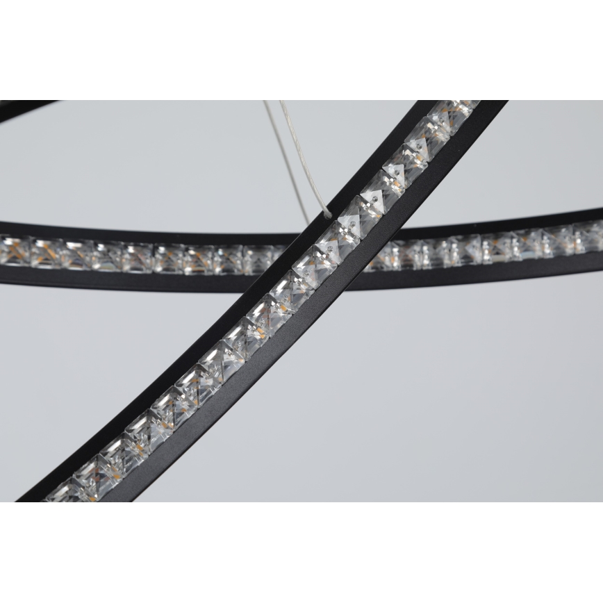 Azzardo AZ4428 - LED-kattokruunu narussa BRIGHTON LED/55W/230V musta