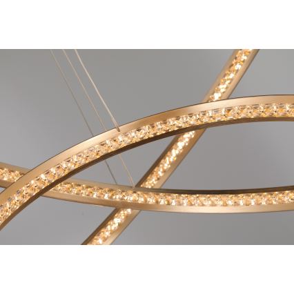 Azzardo AZ4429 - LED-kattokruunu johdossa BRIGHTON LED/55W/230V kulta