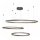 Azzardo AZ4707 - LED-kattokruunu johdossa HALO LED/130W/230V musta