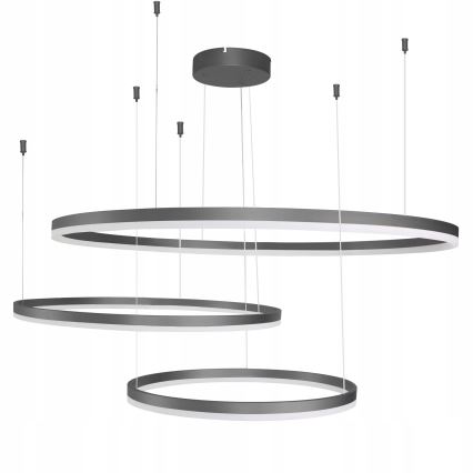 Azzardo AZ4707 - LED-kattokruunu johdossa HALO LED/130W/230V musta