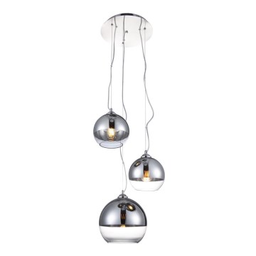 Azzardo AZ4750 - Kattokruunu johdossa BALL 3xE27/40W/230V pyöreä