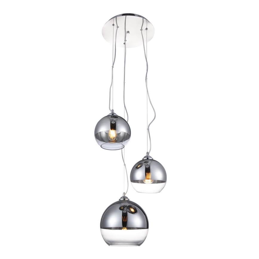 Azzardo AZ4750 - Kattokruunu johdossa BALL 3xE27/40W/230V pyöreä