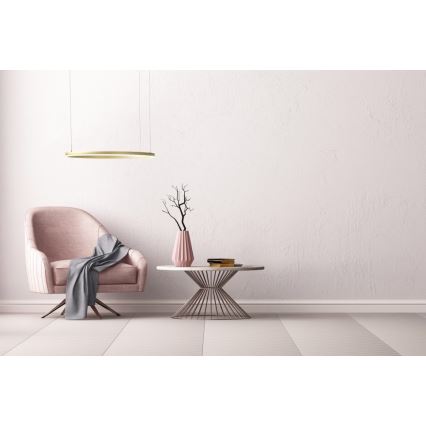 Azzardo AZ4970 -Himmennettävä LED-kattokruunu johdossa HALO LED/46W/230V halkaisija 60 cm kulta