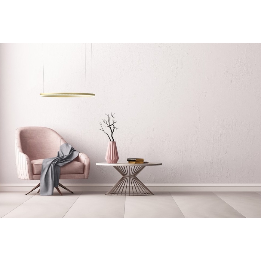 Azzardo AZ4970 -Himmennettävä LED-kattokruunu johdossa HALO LED/46W/230V halkaisija 60 cm kulta
