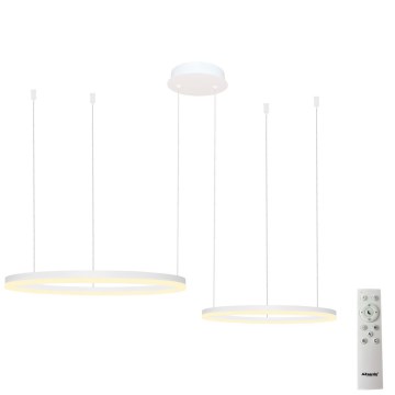 Azzardo AZ4977 - Himmennettävä LED-kattokruunu johdossa HALO LED/90W/230V valkoinen + kauko-ohjaus