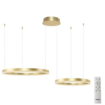 Azzardo AZ4979 - Himmennettävä LED-kattokruunu johdossa HALO LED/90W/230V kulta + kauko-ohjaus