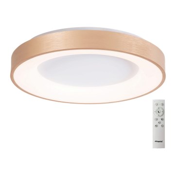 Azzardo AZ4992 - Himmennettävä LED-kattovalaisin SANTANA LED/50W/230V kulta + kauko-ohjaus