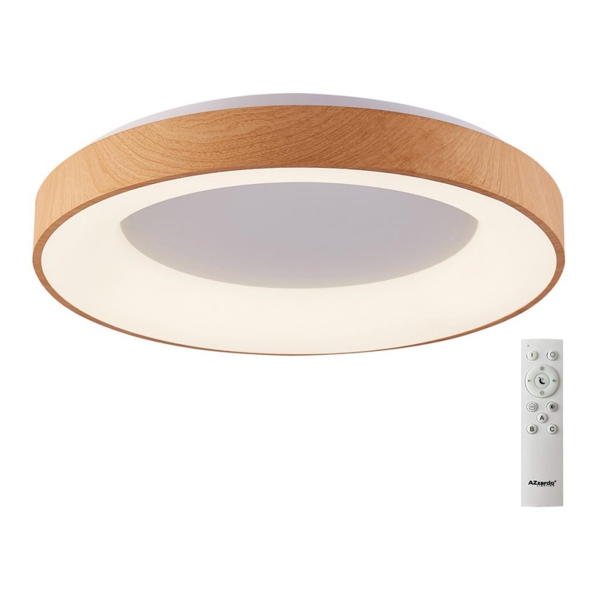 Azzardo AZ4993 - Himmennettävä LED-kattovalaisin SANTANA LED/50W/230V ruskea + kauko-ohjaus