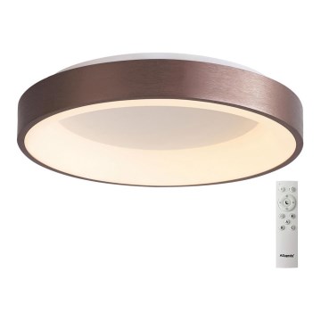 Azzardo AZ4994 - Himmennettävä LED-kattovalaisin SANTANA LED/80W/230V ruskea + kauko-ohjaus