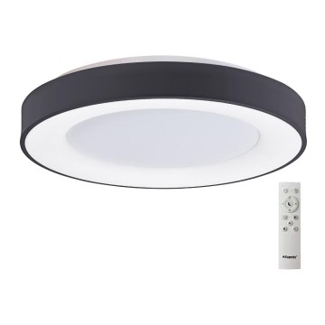 Azzardo AZ4995 - Himmennettävä LED-kattovalaisin SANTANA LED/80W/230V musta + kauko-ohjaus