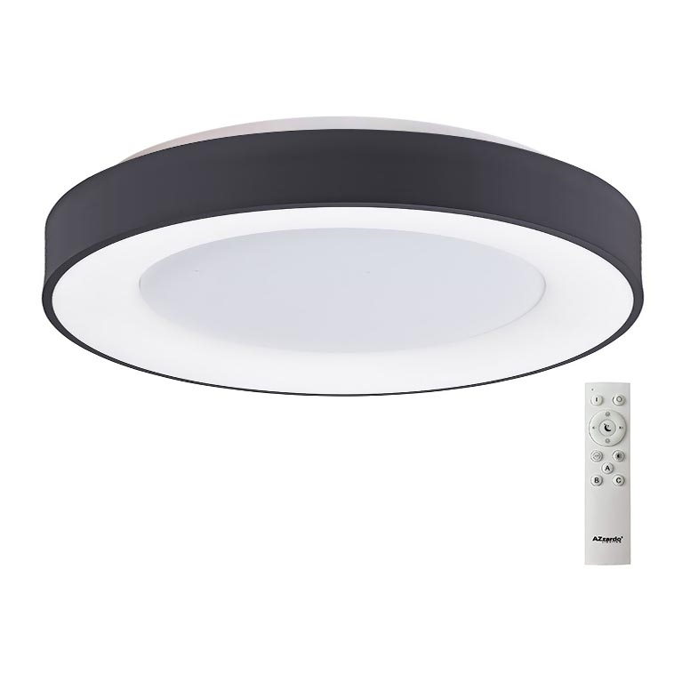 Azzardo AZ4995 - Himmennettävä LED-kattovalaisin SANTANA LED/80W/230V musta + kauko-ohjaus