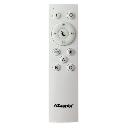 Azzardo AZ4997 - Himmennettävä LED-kattovalaisin SANTANA LED/80W/230V ruskea + kauko-ohjaus
