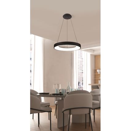 Azzardo AZ4999 - LED-kattokruunu johdossa SANTANA LED/30W/230V musta