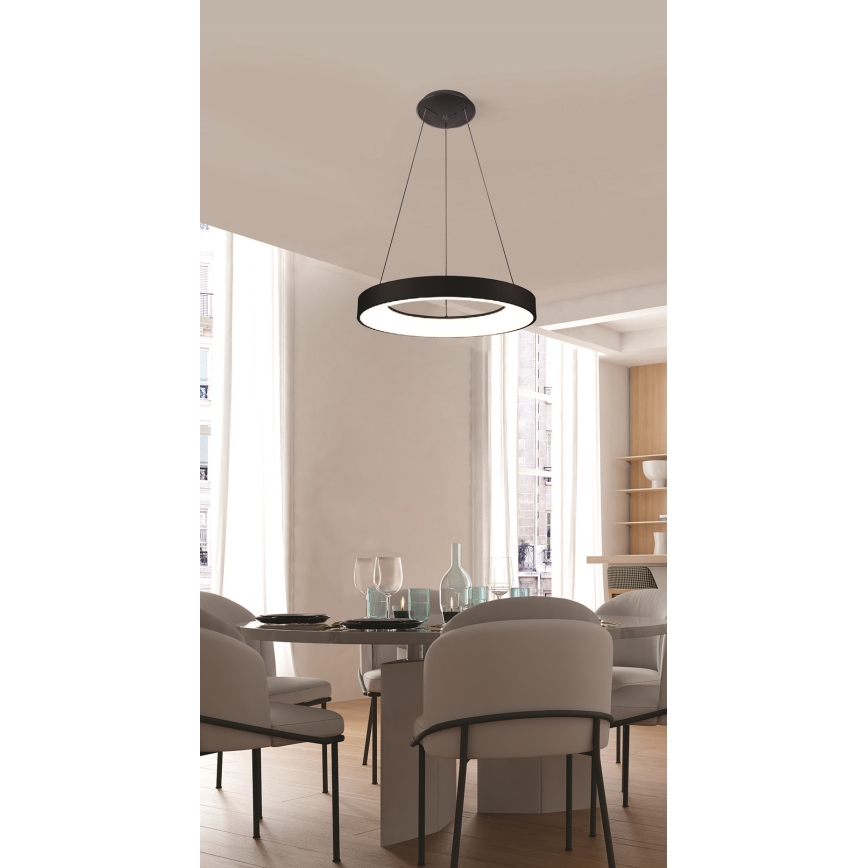 Azzardo AZ4999 - LED-kattokruunu johdossa SANTANA LED/30W/230V musta
