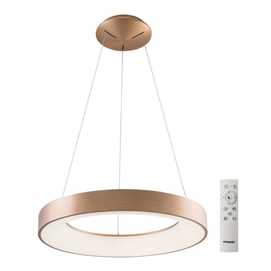 Azzardo AZ5009 - Himmennettävä LED-kattokruunu johdossa SANTANA LED/50W/230V kulta + kauko-ohjaus