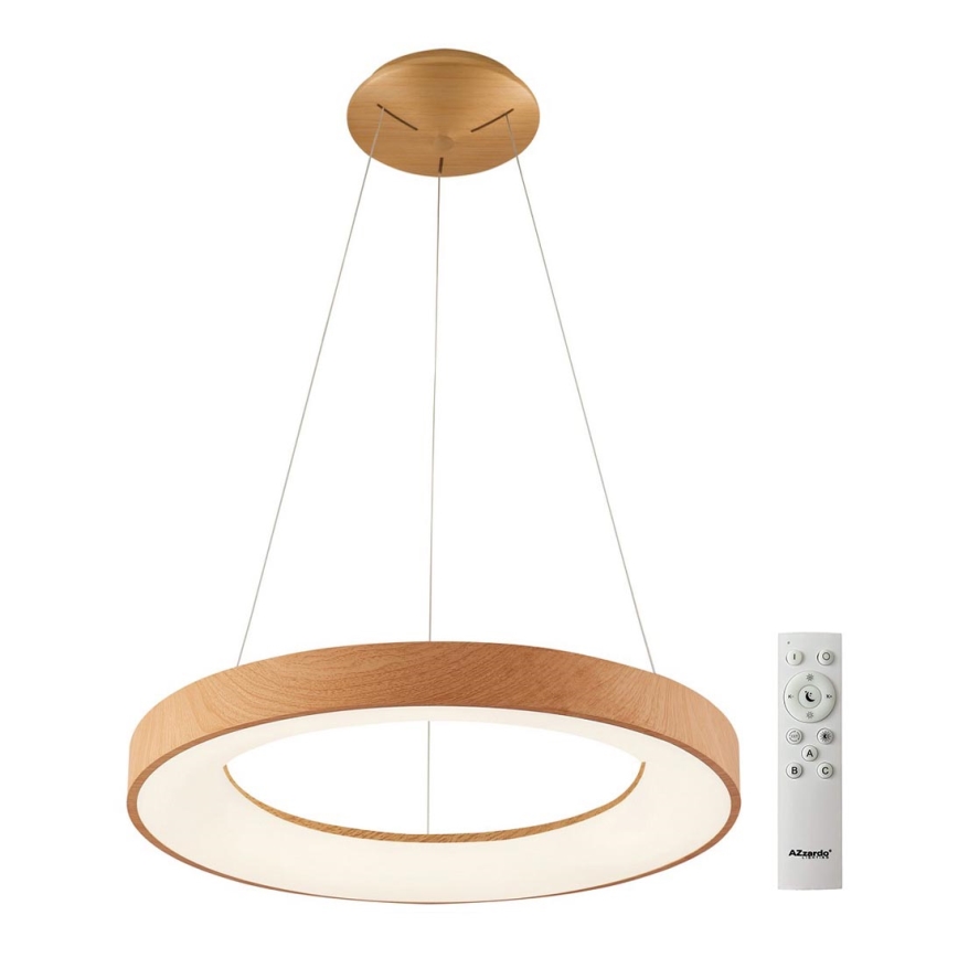 Azzardo AZ5010 - Himmennettävä LED-kattokruunu johdossa SANTANA LED/50W/230V ruskea + kauko-ohjaus