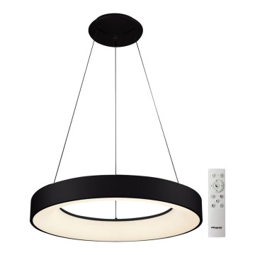 Azzardo AZ5012 - Himmennettävä LED-kattokruunu johdossa SANTANA LED/80W/230V musta + kauko-ohjaus