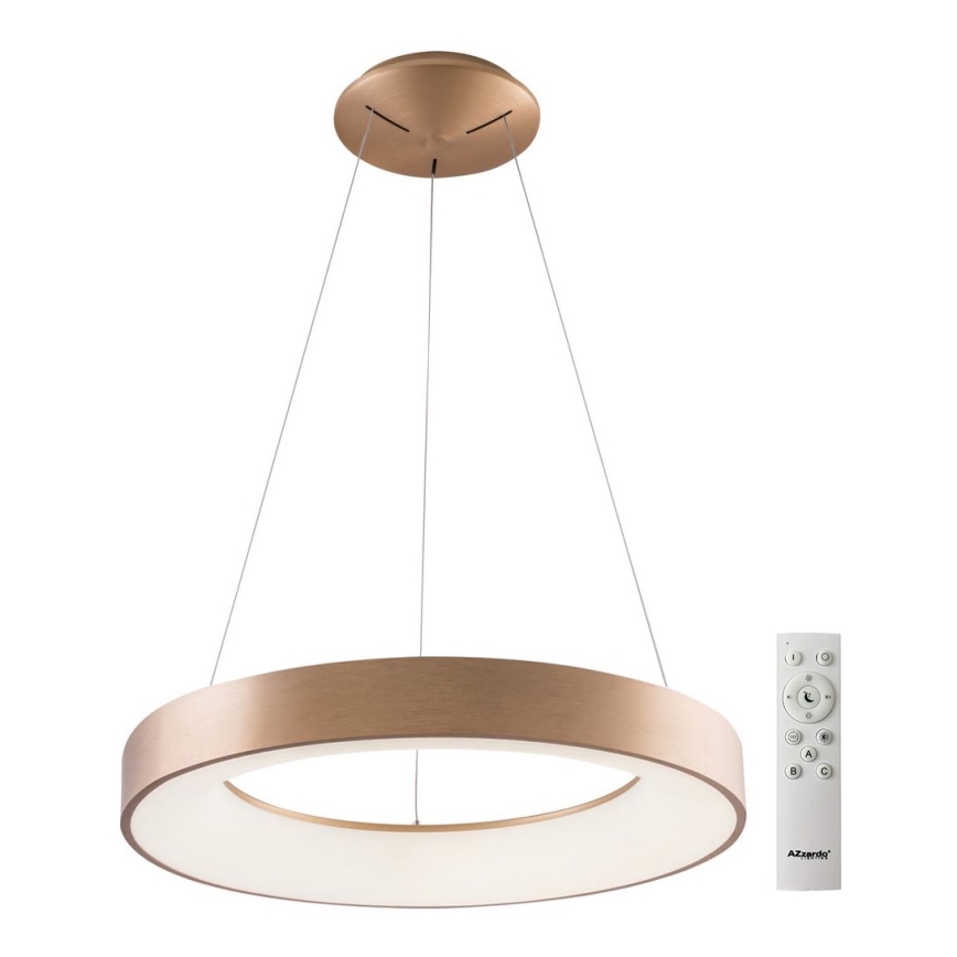 Azzardo AZ5013 - Himmennettävä LED-kattokruunu johdossa SANTANA LED/80W/230V kulta + kauko-ohjaus