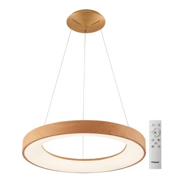 Azzardo AZ5014 - Himmennettävä LED-kattokruunu johdossa SANTANA LED/80W/230V ruskea + kauko-ohjaus