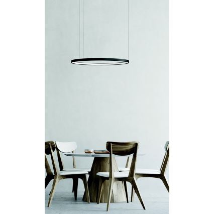 Azzardo AZ5016 -Himmennettävä LED-kattokruunu johdossa AGNES LED/38W/230V halkaisija 48 cm musta