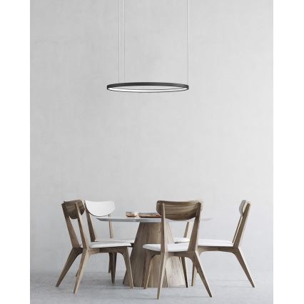 Azzardo AZ5019 - Himmennettävä LED-kattokruunu johdossa AGNES LED/48W/230V halkaisija 58 cm musta