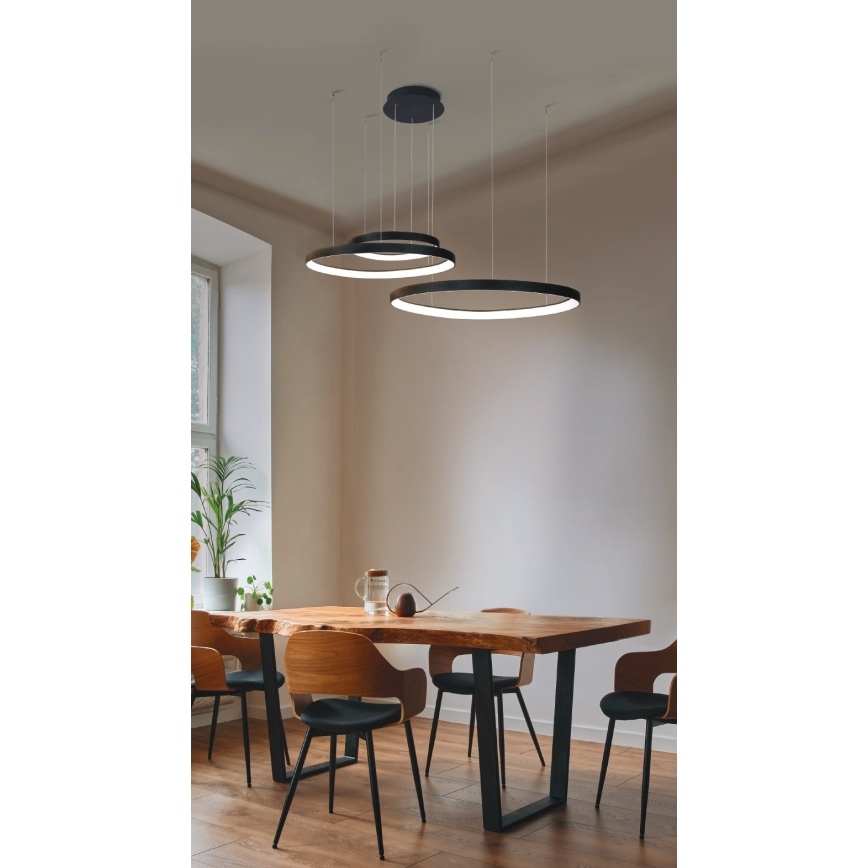 Azzardo AZ5027 - LED-kattokruunu johdossa AMANDA LED/150W/230V musta