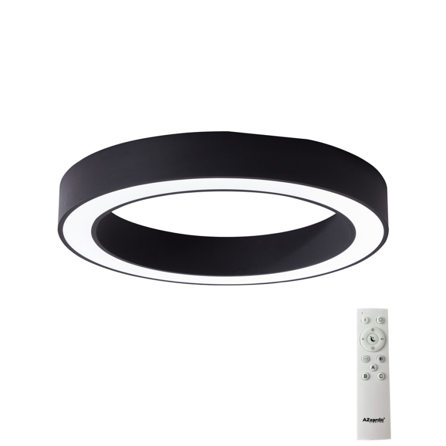 Azzardo AZ5032 - Himmennettävä LED-kattovalaisin MARCO LED/50W/230V musta + kauko-ohjaus