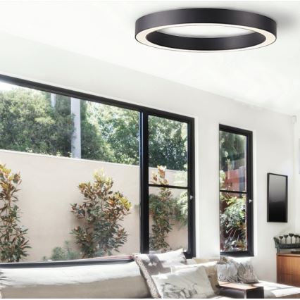 Azzardo AZ5032 - Himmennettävä LED-kattovalaisin MARCO LED/50W/230V musta + kauko-ohjaus