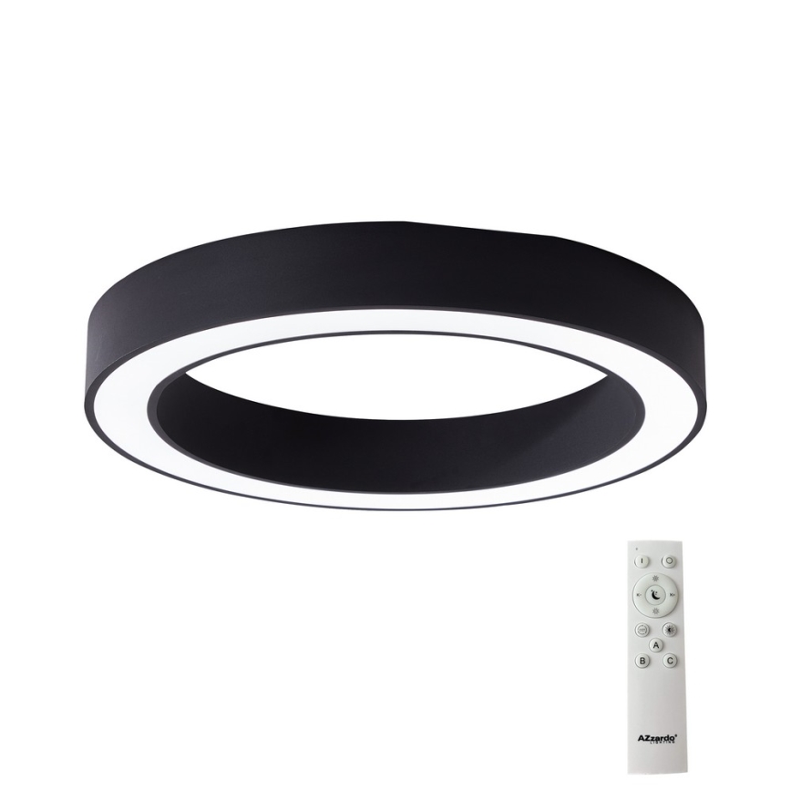 Azzardo AZ5035 - Himmennettävä LED-kattovalaisin MARCO LED/60W/230V musta + kauko-ohjaus