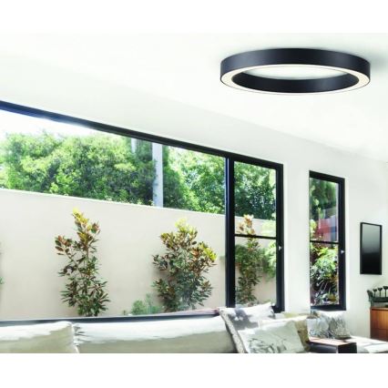 Azzardo AZ5035 - Himmennettävä LED-kattovalaisin MARCO LED/60W/230V musta + kauko-ohjaus