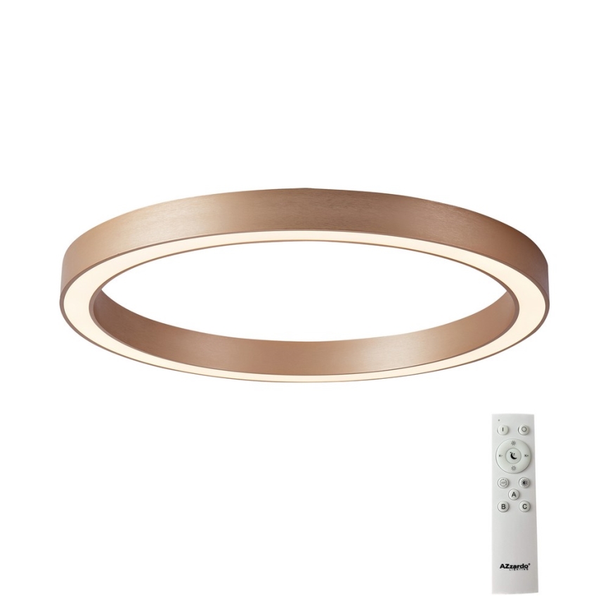 Azzardo AZ5036 - Himmennettävä LED-kattovalaisin MARCO LED/60W/230V kulta + kauko-ohjaus