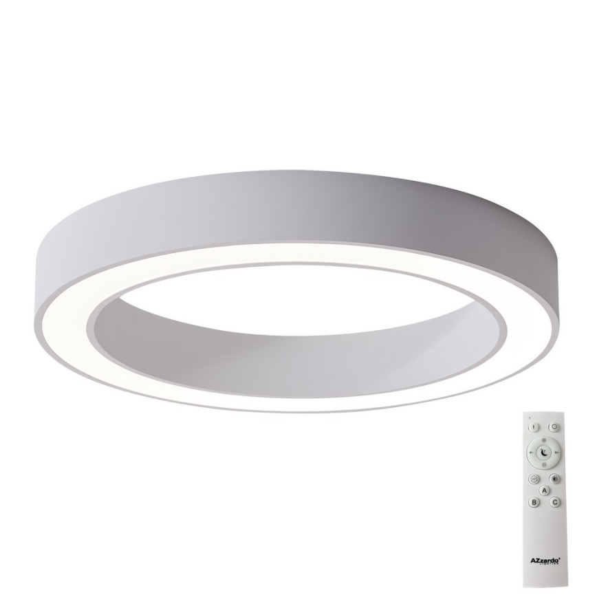 Azzardo AZ5037 - Himmennettävä LED-kattovalaisin MARCO LED/80W/230V valkoinen + kauko-ohjaus
