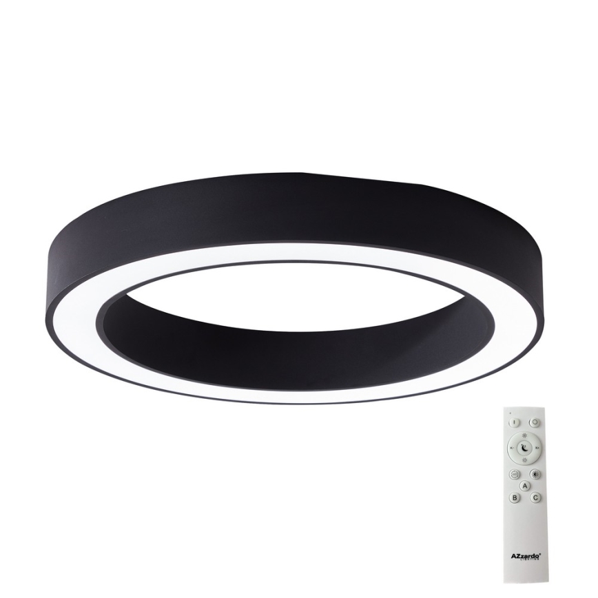 Azzardo AZ5038 - Himmennettävä LED-kattovalaisin MARCO LED/80W/230V musta + kauko-ohjaus