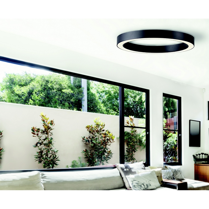 Azzardo AZ5038 - Himmennettävä LED-kattovalaisin MARCO LED/80W/230V musta + kauko-ohjaus