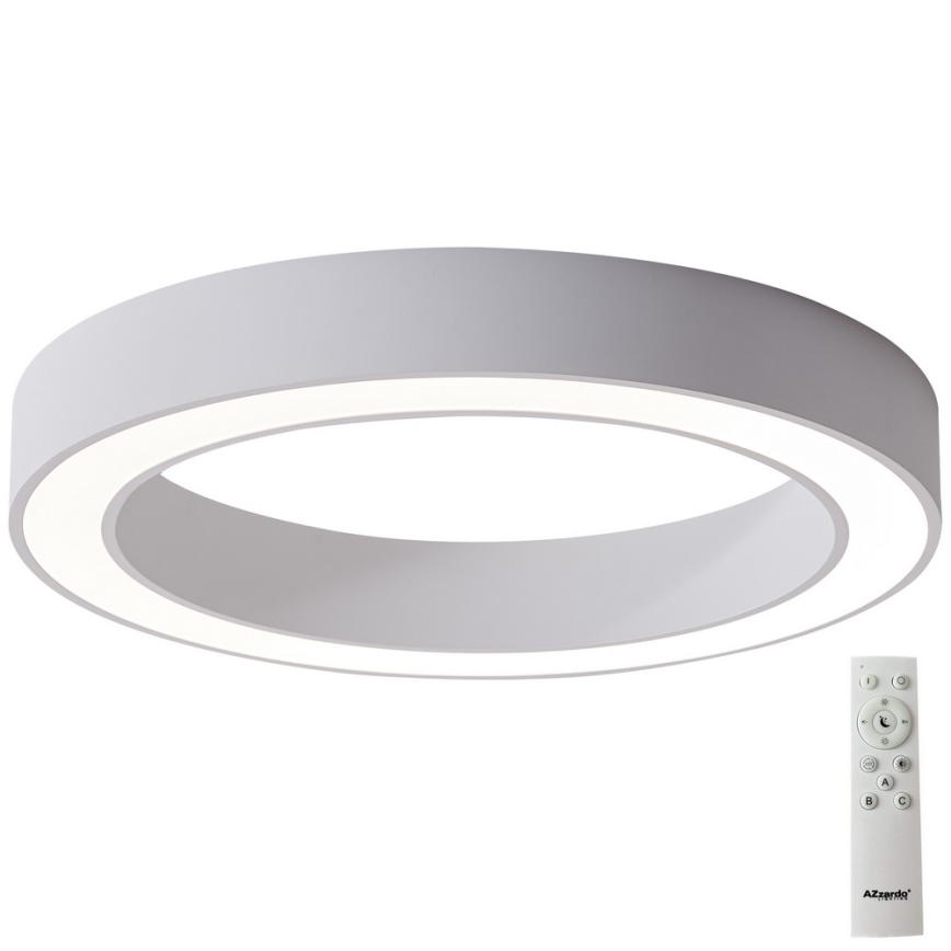 Azzardo AZ5040 - Himmennettävä LED-kattovalaisin MARCO LED/100W/230V valkoinen + kauko-ohjaus