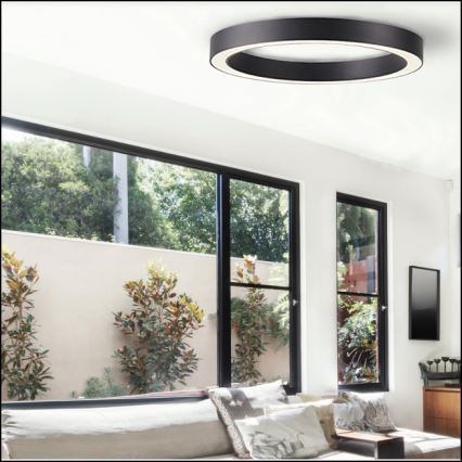 Azzardo AZ5041 - Himmennettävä LED-kattovalaisin MARCO LED/100W/230V musta + kauko-ohjaus