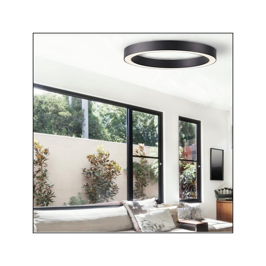 Azzardo AZ5041 - Himmennettävä LED-kattovalaisin MARCO LED/100W/230V musta + kauko-ohjaus