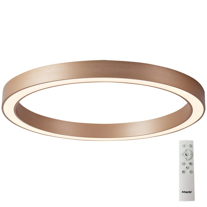 Azzardo AZ5042 - Himmennettävä LED-kattovalaisin MARCO LED/100W/230V kulta + kauko-ohjaus