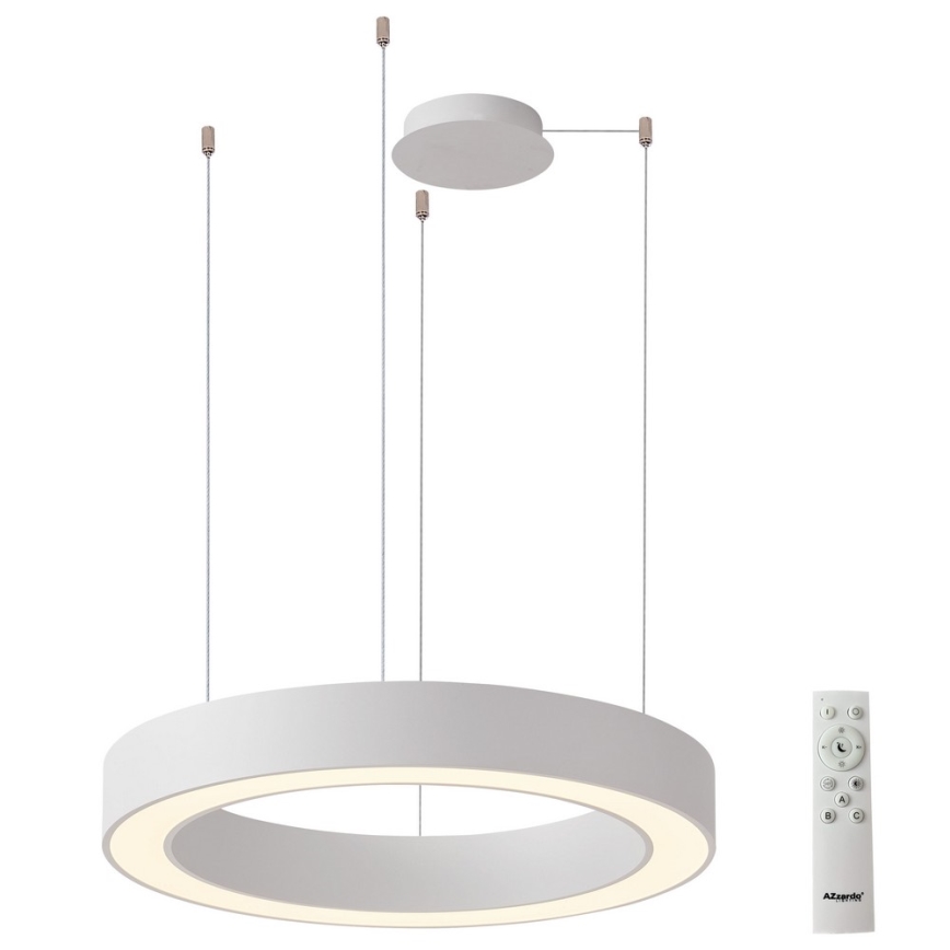 Azzardo AZ5043 - Himmennettävä LED-kattokruunu johdossa MARCO LED/50W/230V valkoinen + kauko-ohjaus