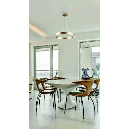 Azzardo AZ5045 - Himmennettävä LED-kattokruunu johdossa MARCO LED/50W/230V kulta + kauko-ohjaus